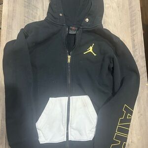 Jordan Kids Black Hoodie with Gold Logo
